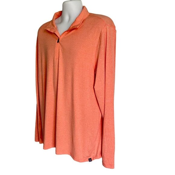 Golf America Long Sleeve Quarter Zip Light Orange Top Men's Large NEW - Picture 4 of 9